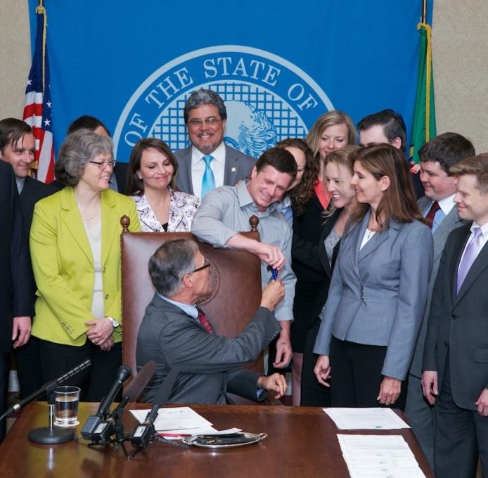 Governor Inslee signs House Bill No. 1341 Relating to creating a claim for compensation for wrongful conviction and imprisonment.